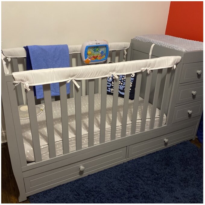 【Baby&Kids】Brnaba 2-in-1 Convertible Crib and Changer