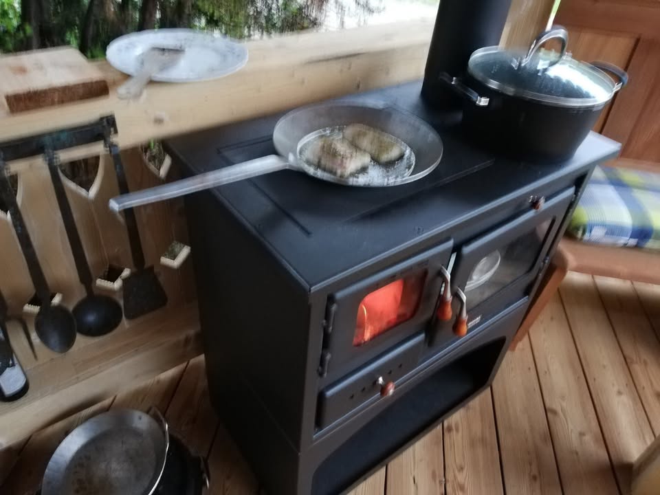 · Wood Burning Cooking Stove for Solid Fuel. Heating power 10KW. Oven